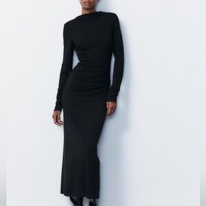 Zara (BRAND NEW WITH TAGS) Longsleeve Black Dress